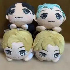 TinyTAN 寝そべり モアプラスぬいぐるみ マスコット 4体セットのサムネイル