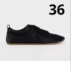 新品 36 ZARA ザラ ダービースニーカー