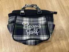 BEAMS GOLF チェック柄 カートバッグ 美品 ラウンドバッグ 微起毛のサムネイル