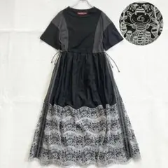 極美品・近年✨オレボレブラ　アルベロベロ　レース刺繍切り替えワンピース　ブタさんのサムネイル
