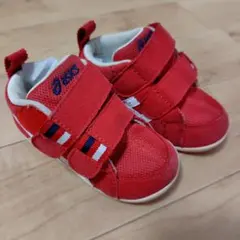 アシックス ベビーシューズ 赤　13.5