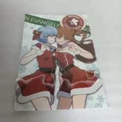 エヴァンゲリオン・綾波レイ・アスカ・クリスマス ポストカード