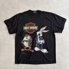 ハーレーダビットソン ルーニーテューンズ Tシャツ 古着