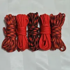パラコード 4mm×3m 赤系