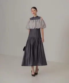 REJA グレー オケージョンドレス