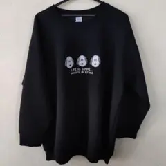 PEANUTS★スヌーピーお顔刺繍トレーナー新品タグ付き4L ゆったり
