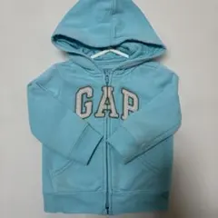 GAP 水色 ジップアップパーカー 12-18ヶ月