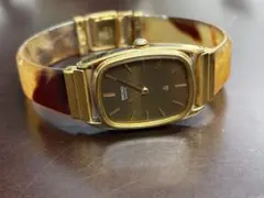 SEIKO セイコードルチェ 八角ケース 薄型ドレス腕時計 上品ゴールド 