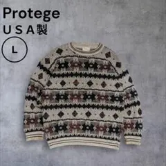 90s USA製 ネイティブ柄ニット 古着 ゆるだぼ 古着