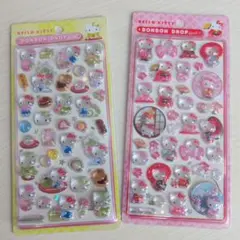 「バラ売り可」ハローキティ ボンボンドロップシール 2枚セット　和柄