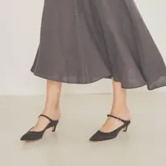 Brentellaブレンテッラ ポインテッド バックストラップ パンプス 37