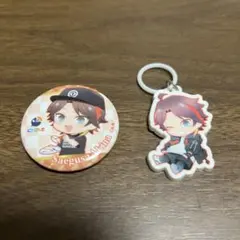 にじさんじくら寿司コラボ 缶バッジ＆キーホルダーセット 三枝明那