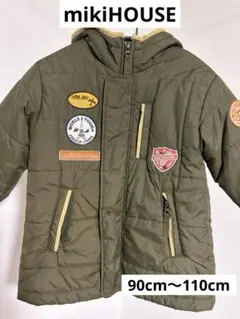 mikiHOUSE フードハーフダウン中綿コート 90〜110cm