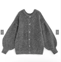 【GRL】前後2Wayモヘヤタッチニットカーディガンan1244 チャコール
