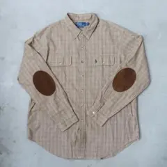 90s ラルフローレン ネルシャツ チェックシャツ 古着 長袖シャツ ラルフ
