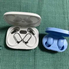 ワイヤレスイヤホン ホワイト・ブルー２つ