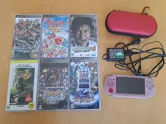 【値下げ】SONY PSP3000本体 ラディアントレッド+ソフト6本
