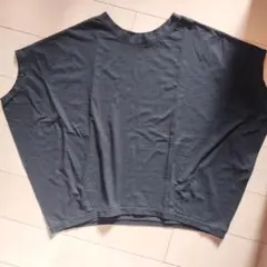 ミズイロインド♡日本製 コットン100% ドルマン 半袖Tシャツ 　ブラック　Fのサムネイル