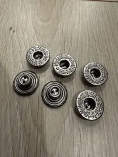 鉄製　月桂樹ボタン 6個セット S506XX S501XX 大戦