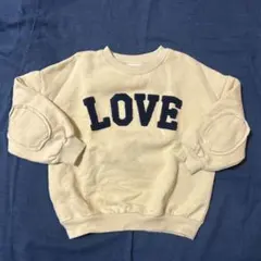 ZARA KIDS LOVE刺繍トレーナー クリーム色