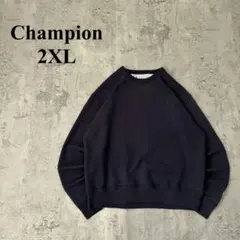 【Champion】チャンピオン（2XL）胸ロゴスウェット＊Cロゴ＊袖ロゴ