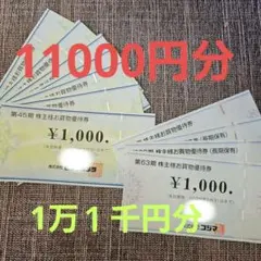【最新】ビックカメラ ＆コジマ 株主優待券 11,000円分
