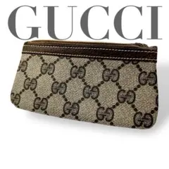 【微美品】GUCCI　グッチ　PVC　コインケース　GG柄　総柄　ベージュ