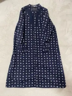 Filth 花柄ネイビー長袖ワンピース