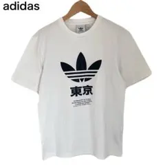 ￼アディダス￼　トレフォイルロゴ　ストライプ　東京　半袖　Tシャツ　プリント　S