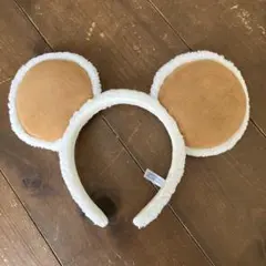ディズニー　カチューシャ　モコモコ　白
