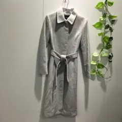 VOICEMAIL グレー系ロングコート ベルト付き USA6 M相当