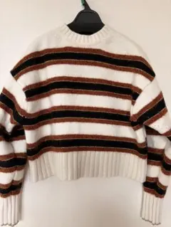 マカフィー トゥモローランド ラムカシミヤボーダークルーネック ニット 美品