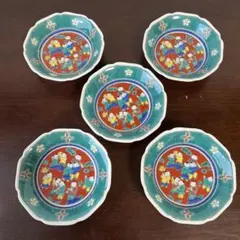 九谷焼 青郊窯 唐子／唐子絵変わり 4.2号皿／4.5号皿揃 銘々皿 小皿