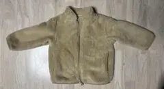 フリースパーカー　ベージュ　ボアパーカー　ユニクロ