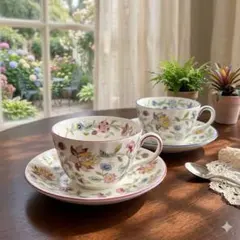 【美品】ミントン ハドンホール カップ＆ソーサー 2客セット