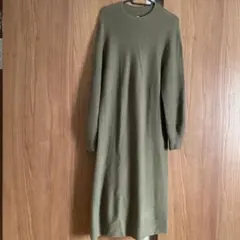 UNIQLO ニットロングワンピース Mサイズ オリーブ