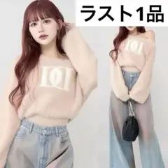 DD ロゴワンショルニットトップス ダーリッチ darich ピンク PNK