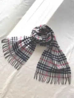 極美品　バーバリーロンドンイングランド　メガチェック　カシミヤ　スコットランド製 Burberrys of London バーバリーズ カシミア100％ マフラー
