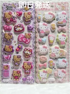 《正規品》日焼けキティ・ハローキティ・ぷくぷくシールもちもちシールマシュマロ・