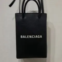 BALENCIAGA バレンシアガ ショッピング ミニショルダーバッグ ブラック