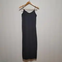 GRL カップ付き紐キャミワンピース M ダークグレー