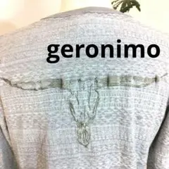 geronimo ジェロニモ ネイティブ柄 ヘンリーネック ロンT グレーL刺繍のサムネイル