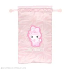 【税込2,200円】My Melody ゼブラ柄ポーチ ポンポン付き