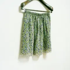 pour la frime シフォン小花柄スカートのサムネイル