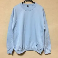 新品 GILDAN ギルダン 長袖トレーナー ライトブルー 水色 L