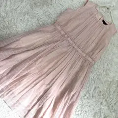 《美品》 UNTITLED ワンピース ピンク 48 可愛い フレア お呼ばれ