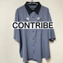 CONTRIBE 刺繍シャツ 花柄　ドルマンスリーブ　オーバーサイズ