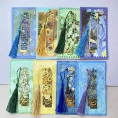 【8枚】金属製しおり モネ ゴッホ ブックマーク プレゼント 雑貨 まとめ売り