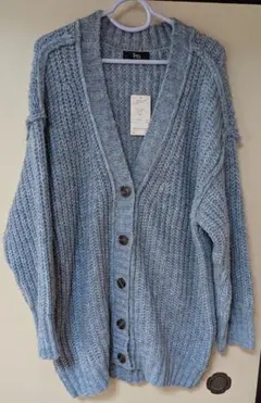 大きいサイズ＊3L-4Lニットカーディガン＊水色