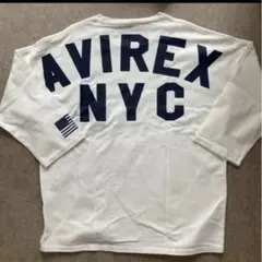 【美品】AVIREX NYC 長袖カットソー ホワイト